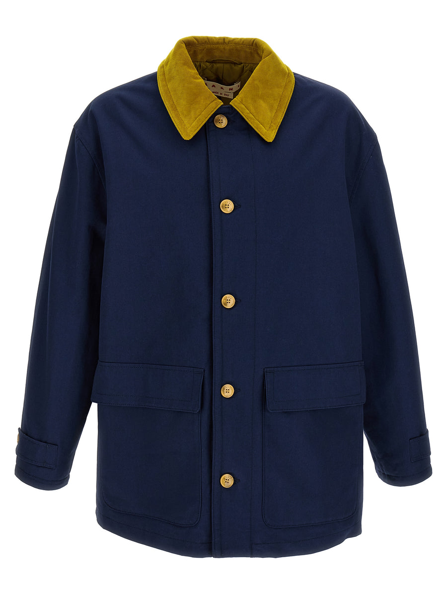 Marni 100% cotton jacket in blue