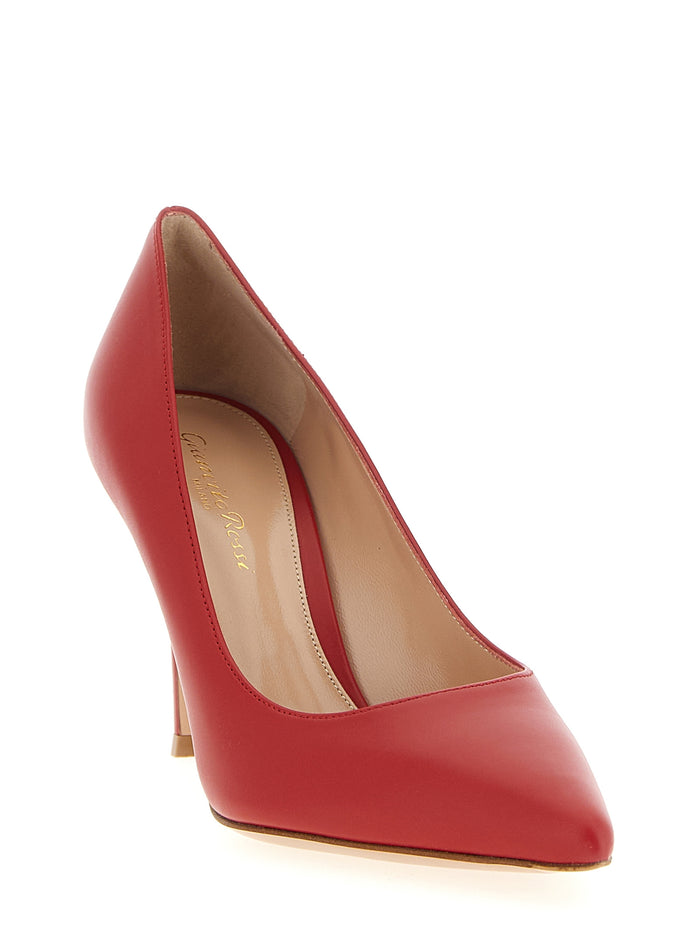 Gianvito Rossi 100% Calfskin Leather pump in red — view 2