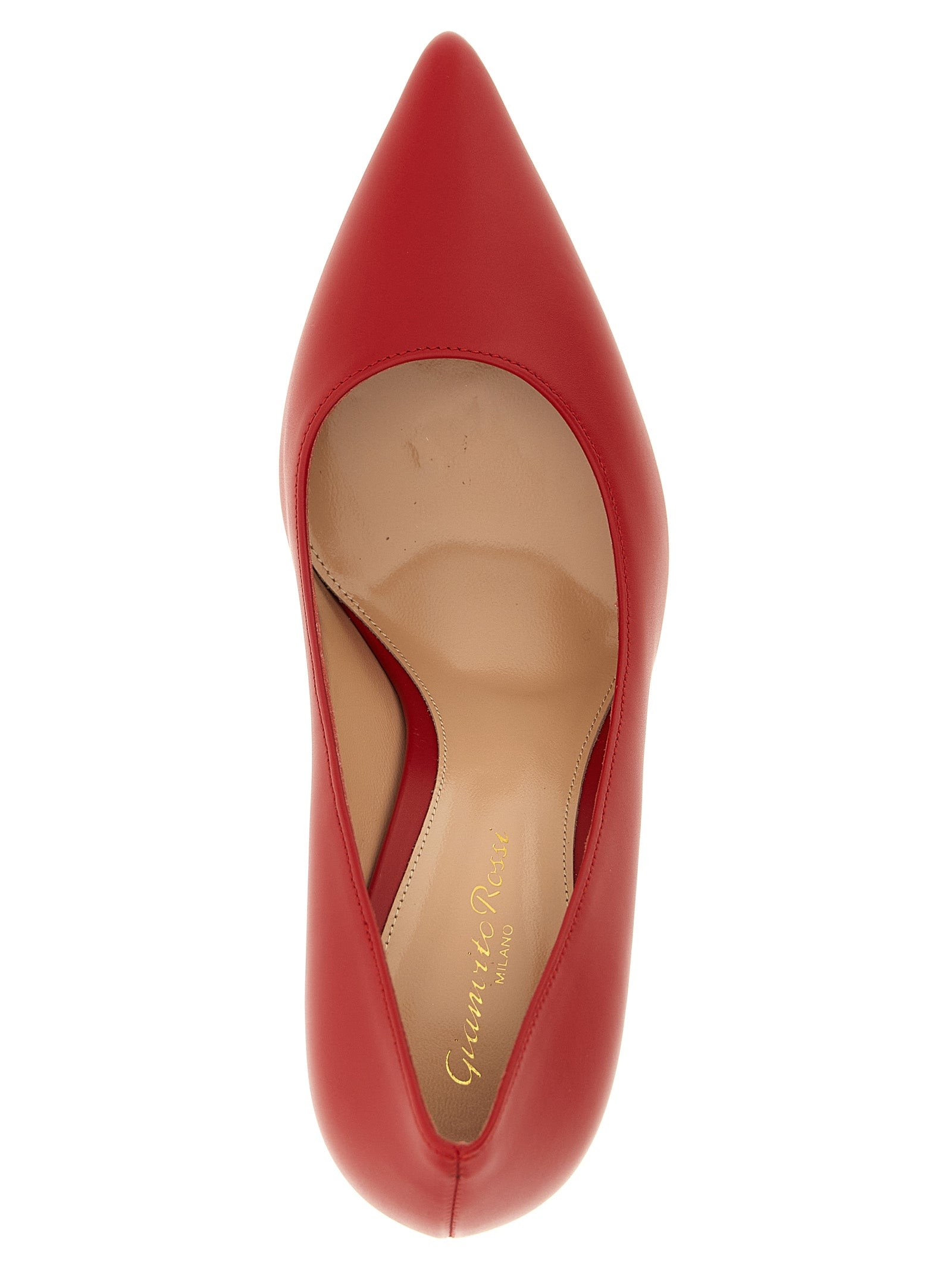 Gianvito Rossi 100% Calfskin Leather pump in red — view 4