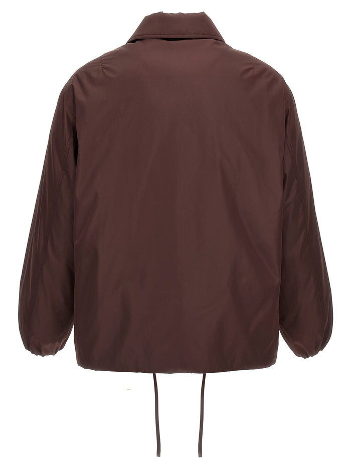 Jil Sander 100% Polyester jacket in brown — view 2