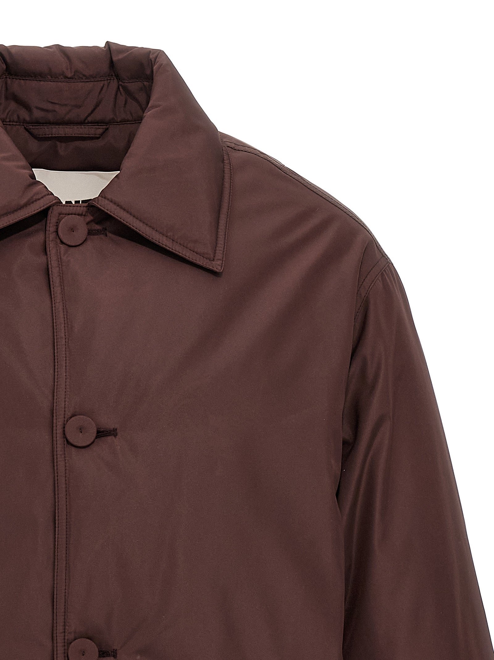 Jil Sander 100% Polyester jacket in brown — view 3