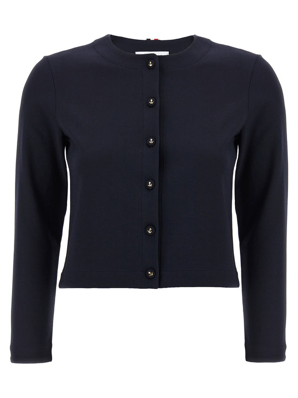 Thom Browne 69% Viscose cardigan in navy