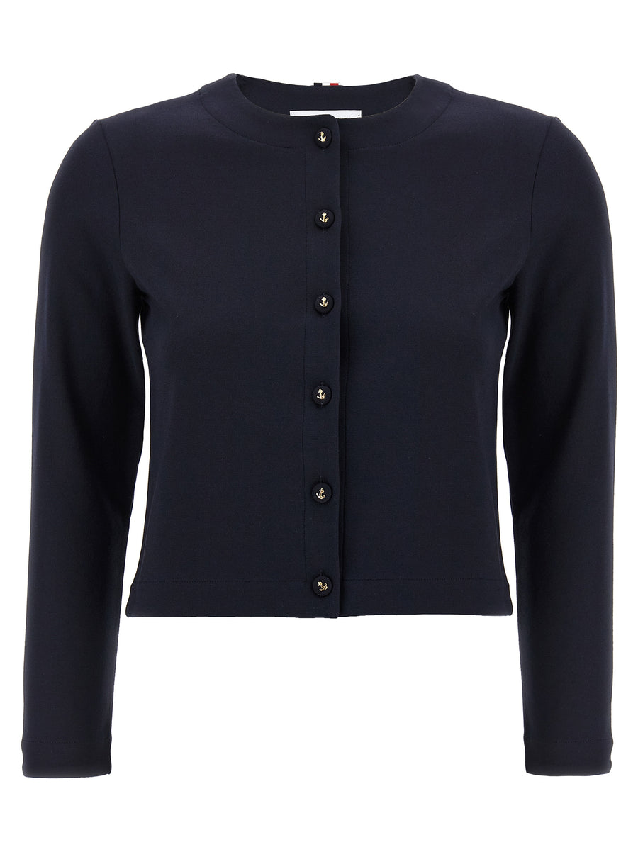 Thom Browne 69% Viscose cardigan in navy