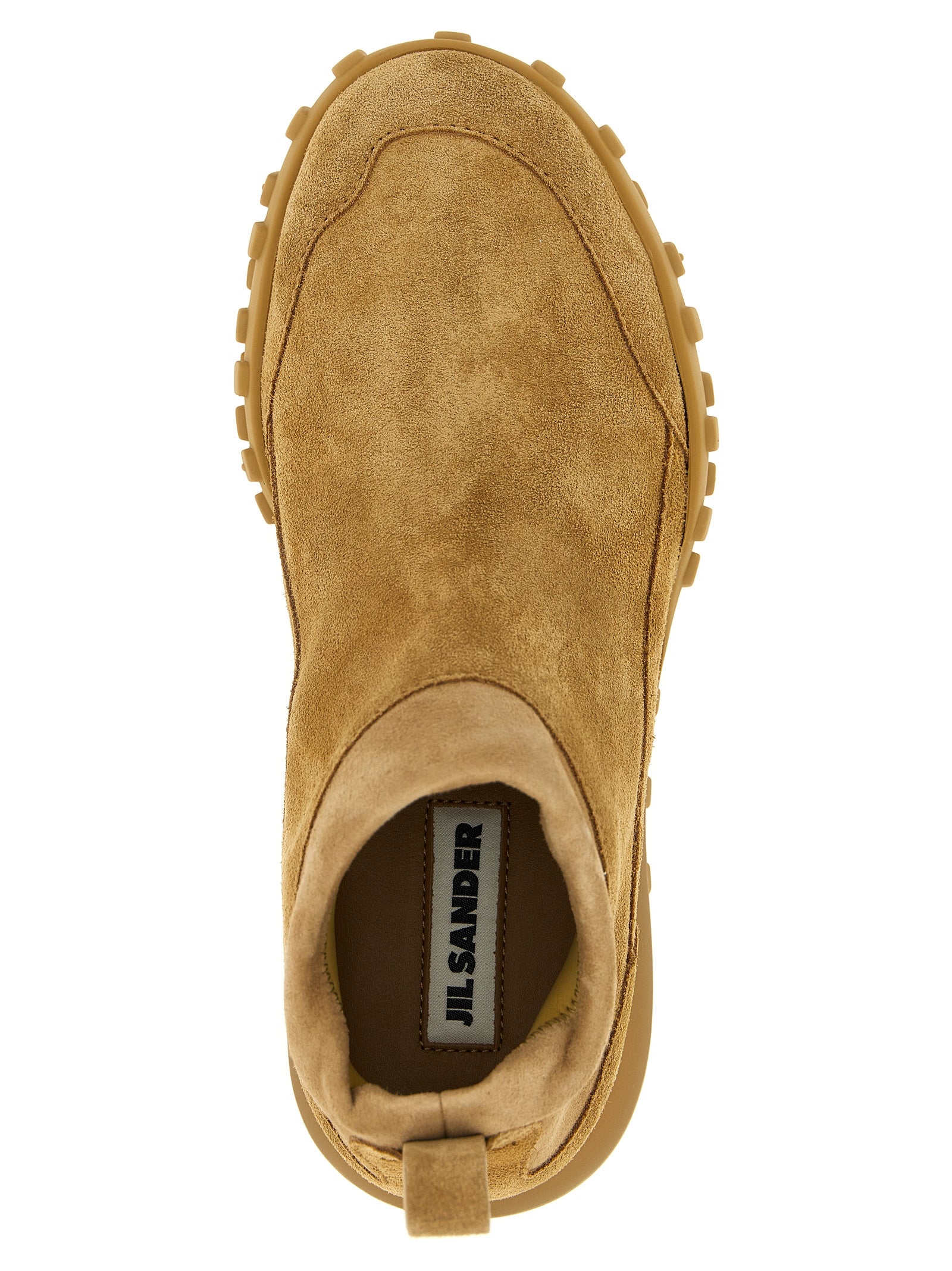 Jil Sander 100% Calfskin Leather sneaker in beige — view 4