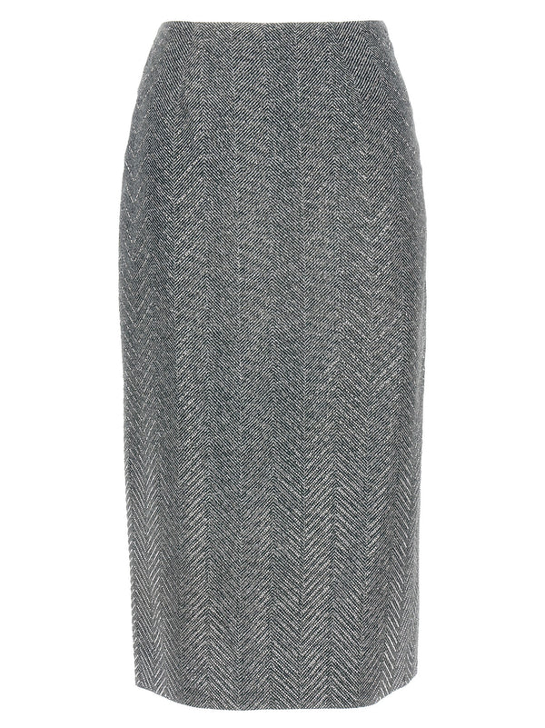 Ermanno Scervino 100% silk skirt in gray