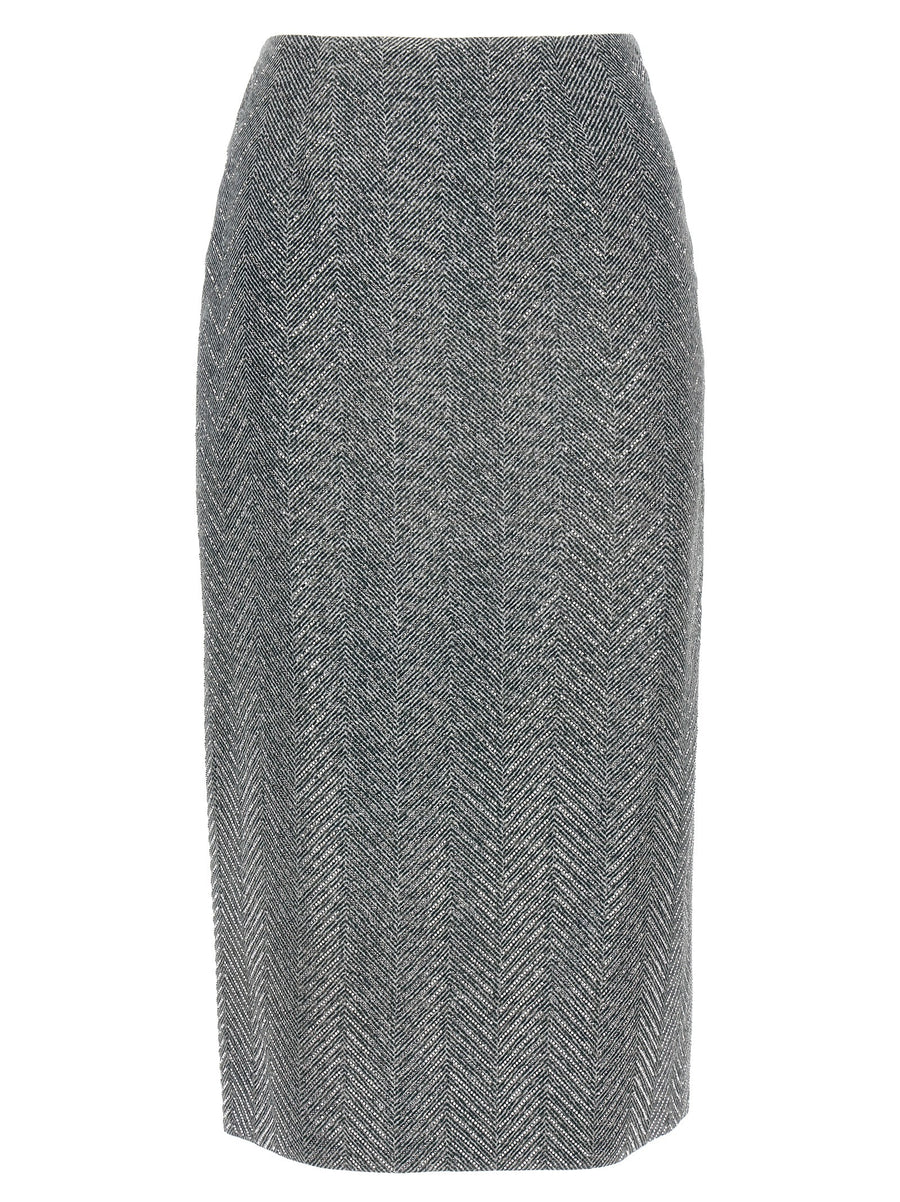 Ermanno Scervino 100% silk skirt in gray