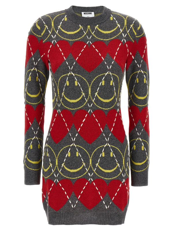 Moschino 36% Wool sweater dress in multicolor