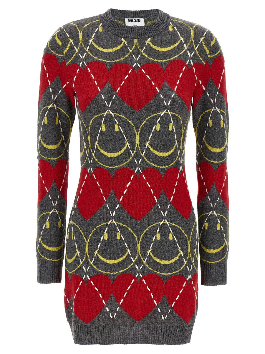 Moschino 36% Wool sweater dress in multicolor