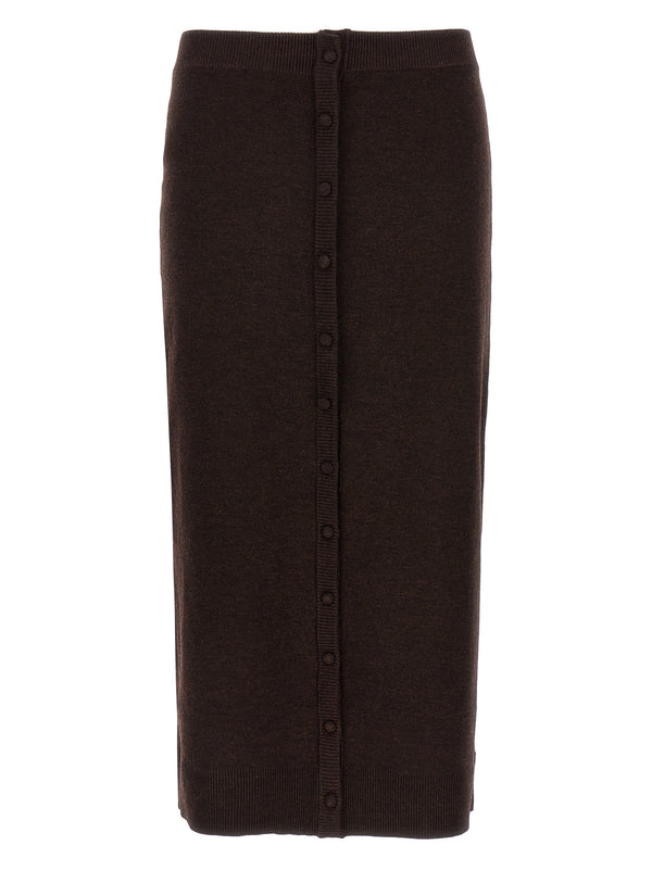Victoria Beckham 82% wool skirt in brown