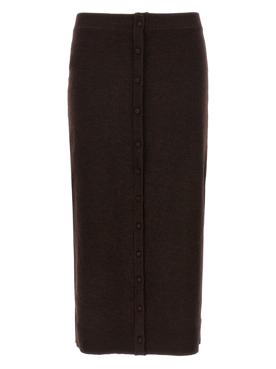 Victoria Beckham 82% wool skirt in brown
