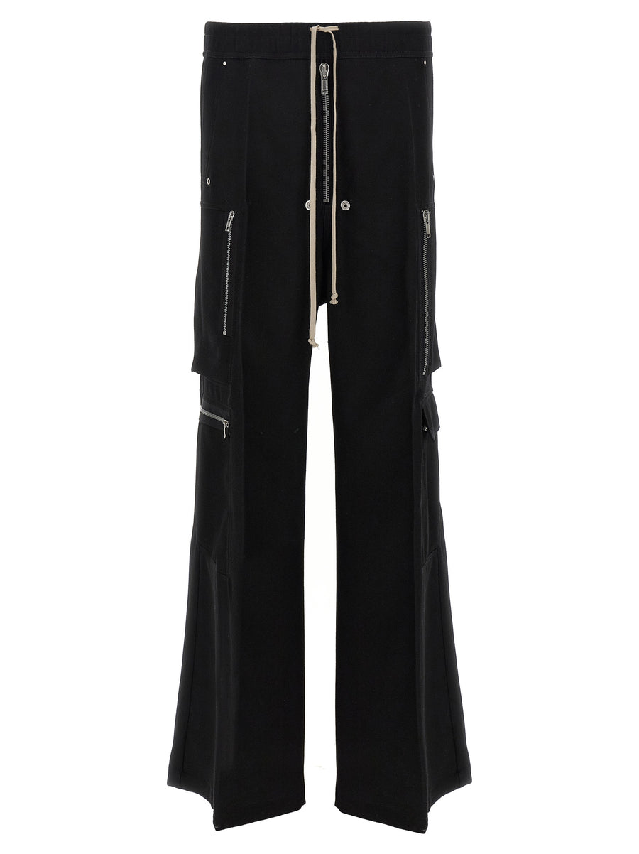 Rick Owens 100% Wool cargo pants in black