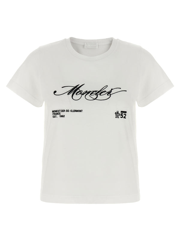 Moncler 100% cotton t-shirt in white
