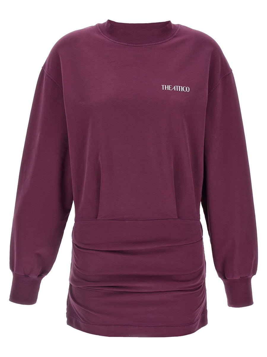 The Attico 96% Cotton sweatshirt in purple