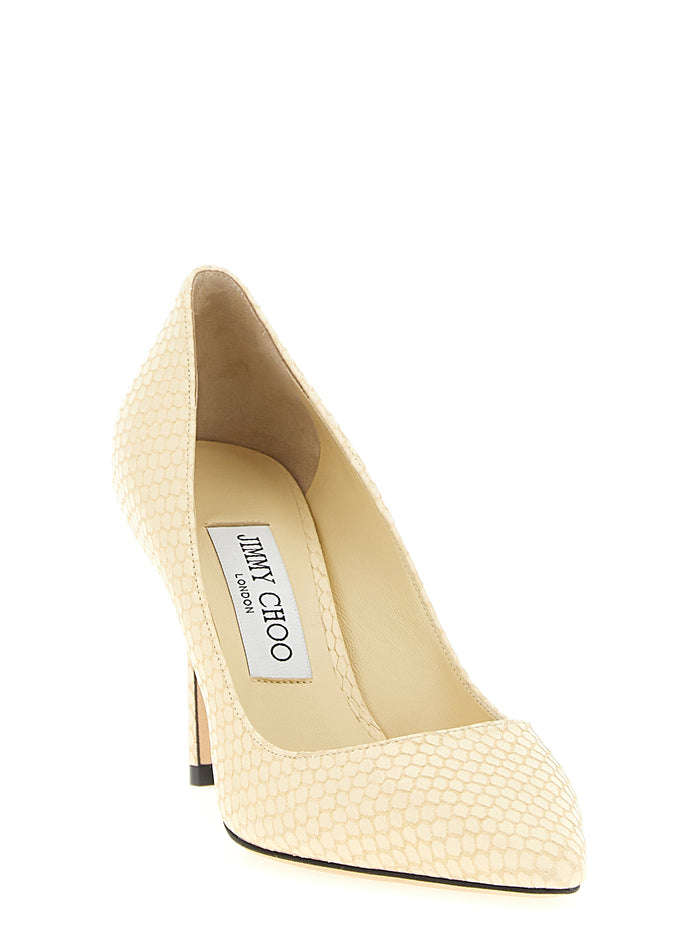 Jimmy Choo 87% Leather pump in yellow — view 2