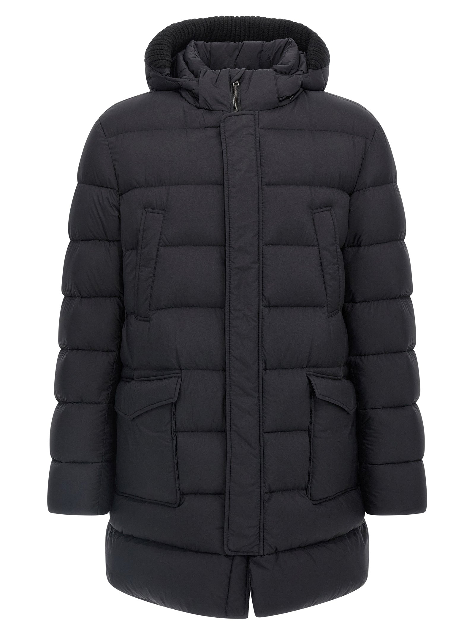 Herno 100% Polyamide down jacket in black