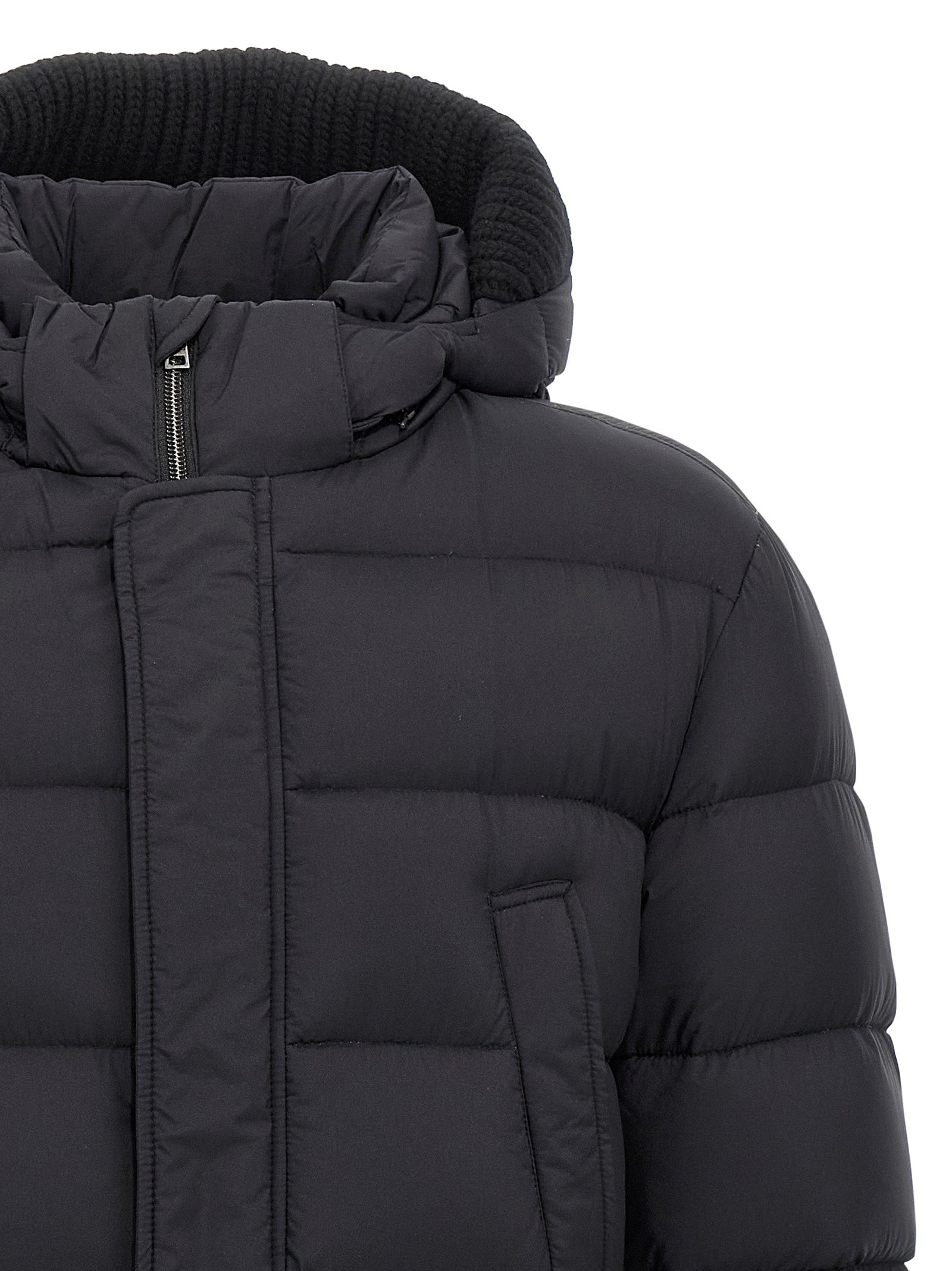 Herno 100% Polyamide down jacket in black — view 4