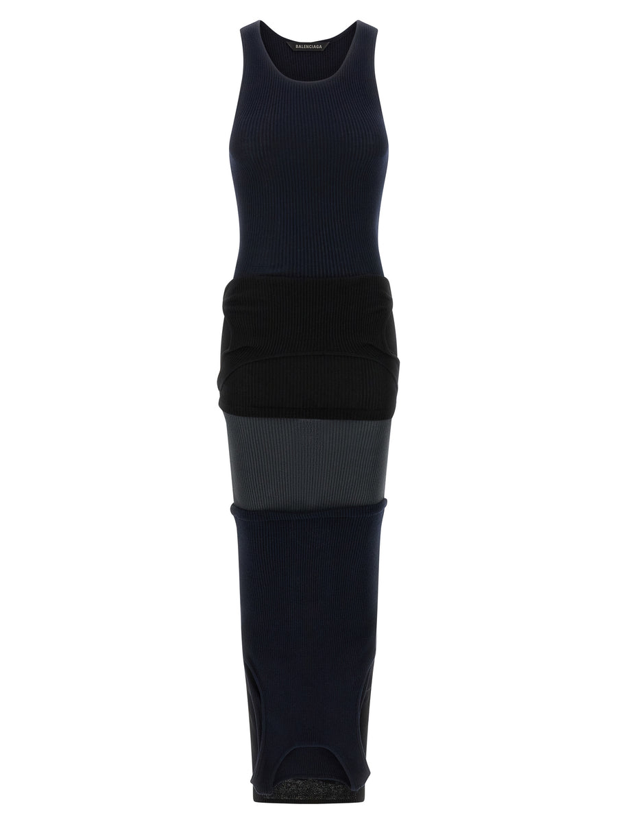 Balenciaga 100% cotton dress in black