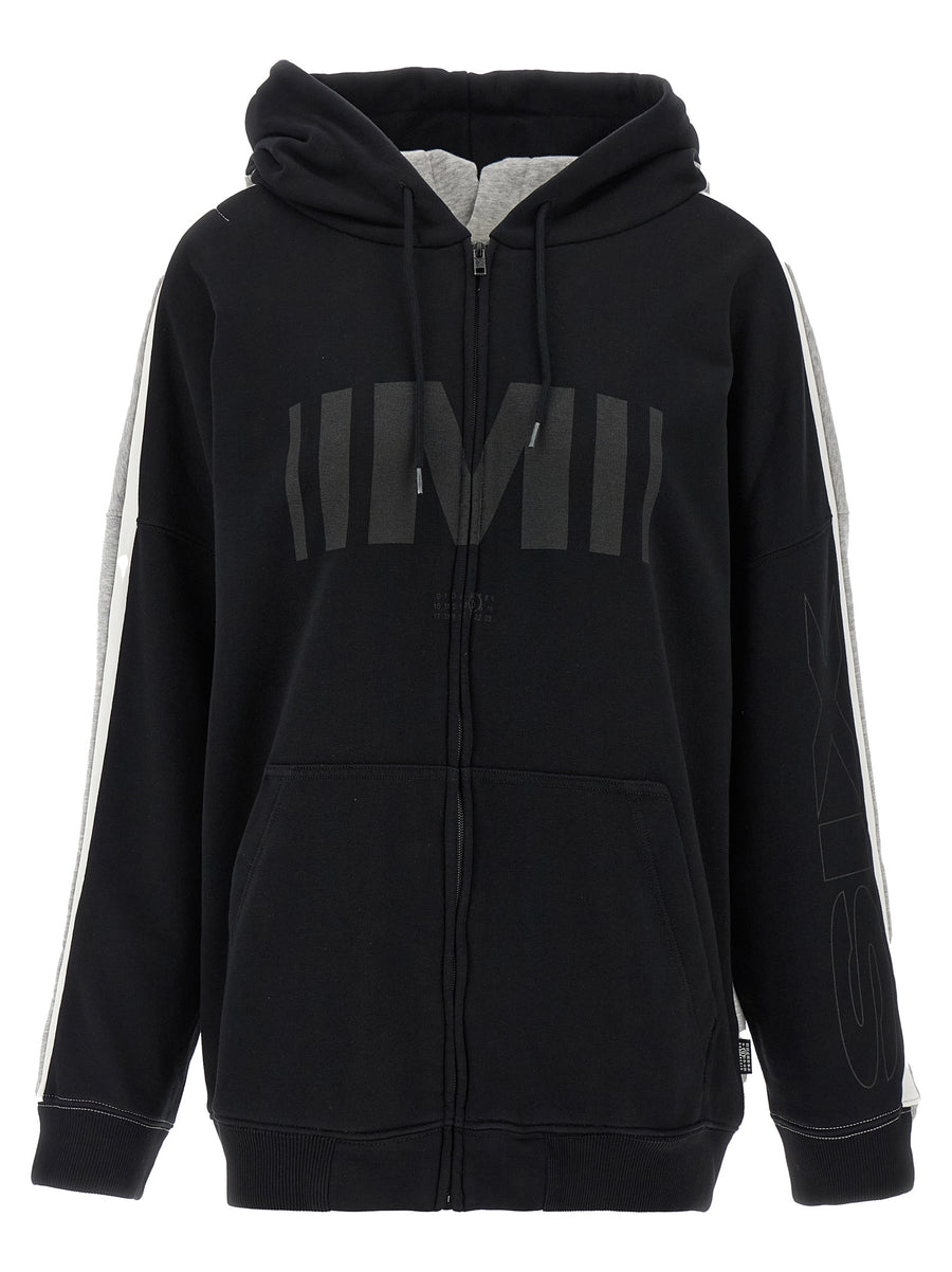 MM6 Maison Margiela 66% cotton hoodie in black