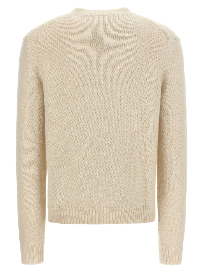 Jil Sander 81% Alpaca Wool sweater in white — view 2