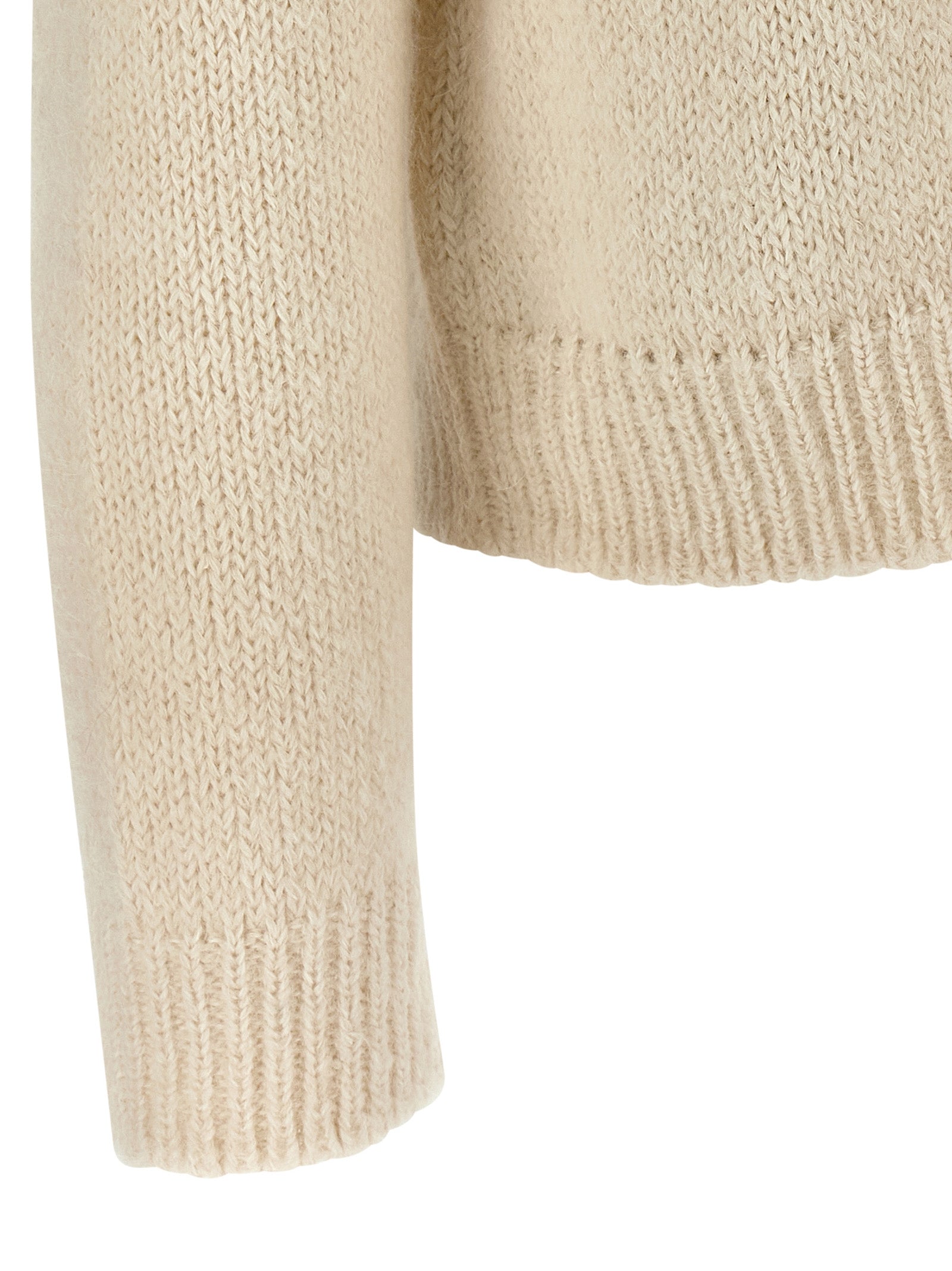 Jil Sander 81% Alpaca Wool sweater in white — view 4