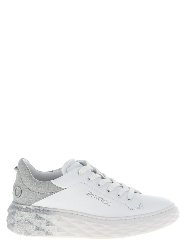 Jimmy Choo 55% Leather sneaker in silver