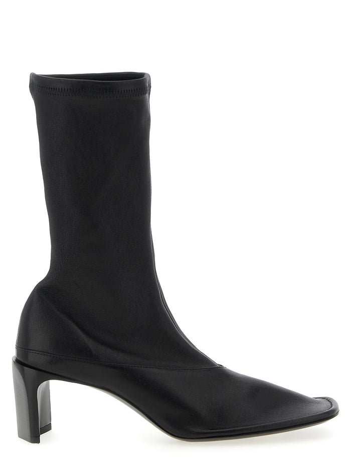 Jil Sander 100% lamb leather boot in black