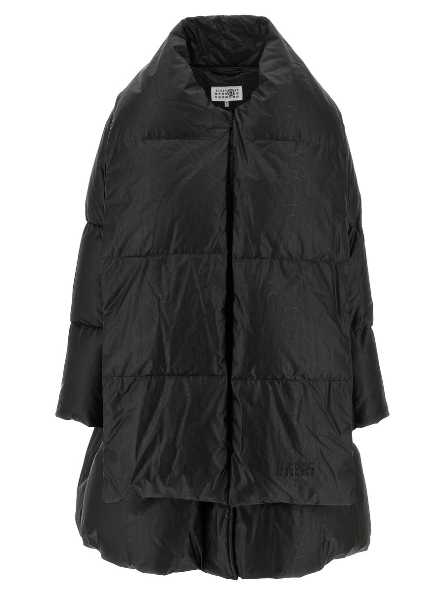 MM6 Maison Margiela 100% Viscose down jacket in black