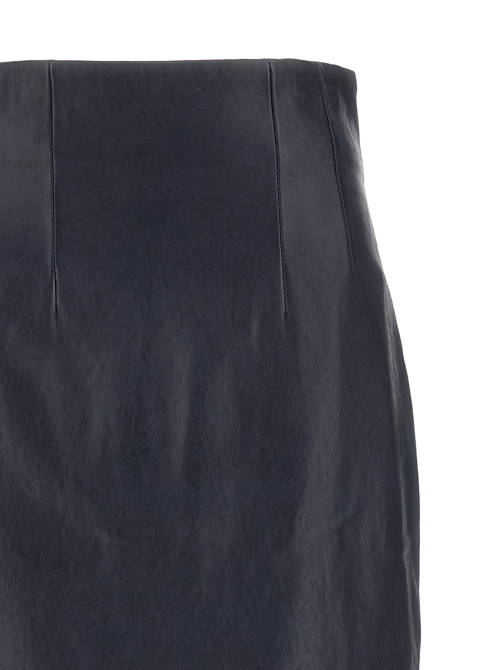 Khaite 100% Lamb Leather skirt in blue — view 3