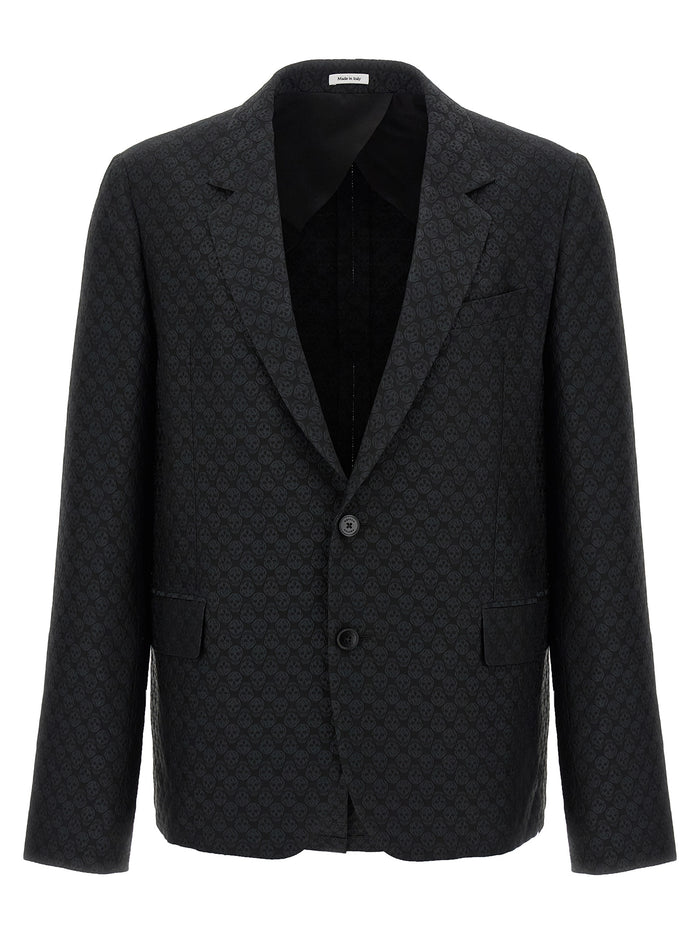 Alexander McQueen 78% viscose blazer in black