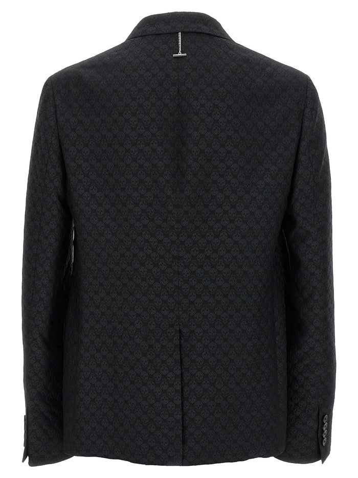 Alexander McQueen 78% viscose blazer in black — view 2