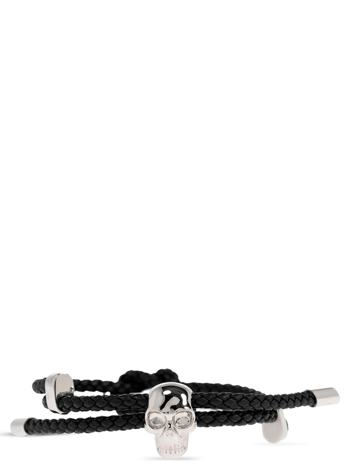 Alexander McQueen 100% Calfskin Leather bracelet in black