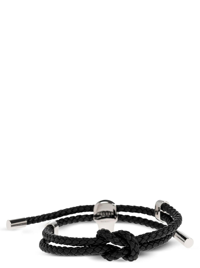 Alexander McQueen 100% Calfskin Leather bracelet in black — view 2