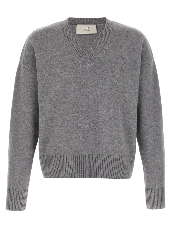 AMI Paris 90% Wool sweater in gray
