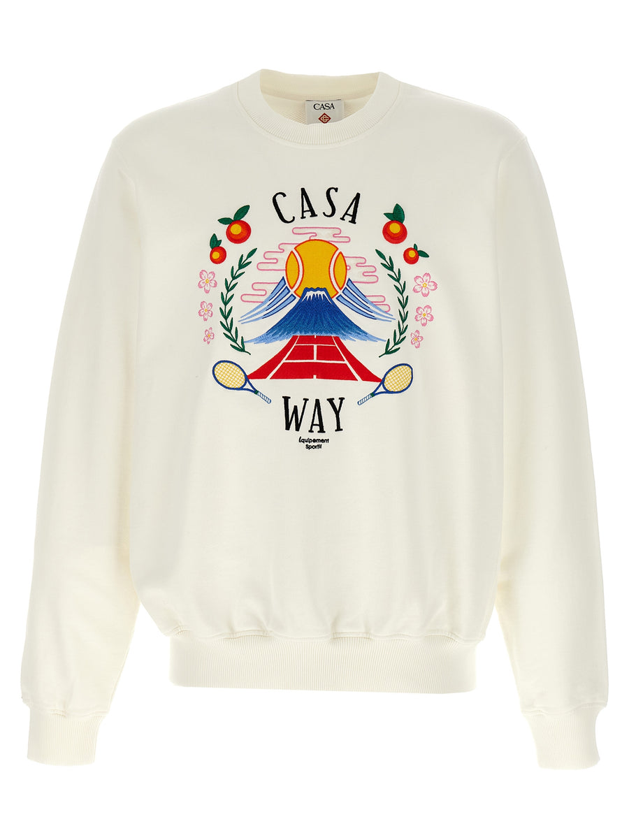Casablanca 100% cotton sweatshirt in white