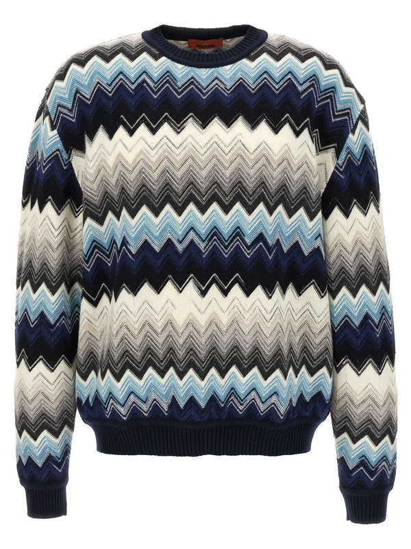 Missoni 83% wool sweater in navy