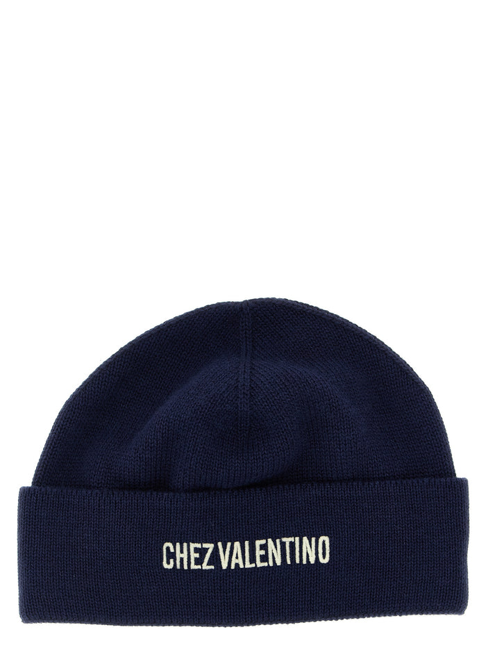 Valentino Garavani VA315584BM 60% cotton beanie in navy