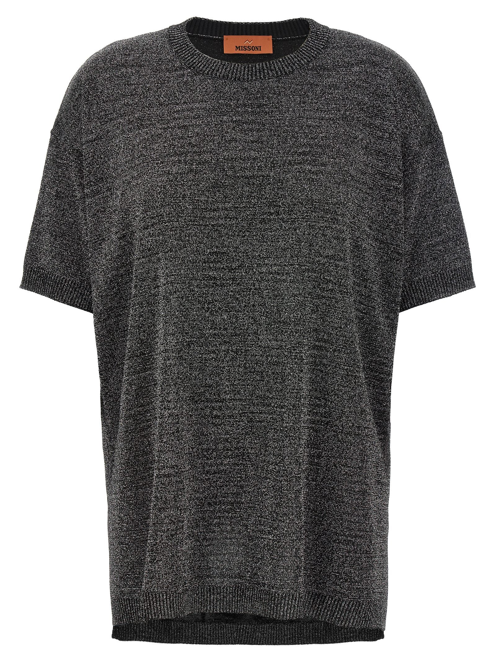 Missoni 88% viscose t-shirt in silver