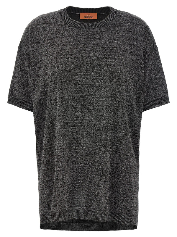 Missoni 88% viscose t-shirt in silver