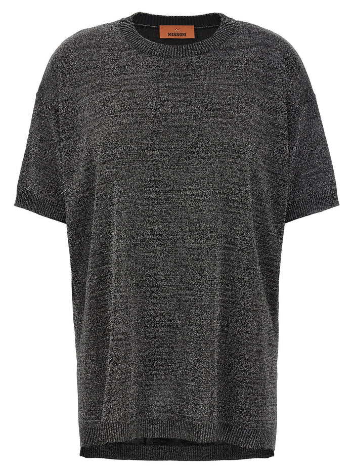 Missoni 88% viscose t-shirt in silver