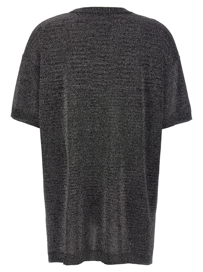Missoni 88% viscose t-shirt in silver — view 2