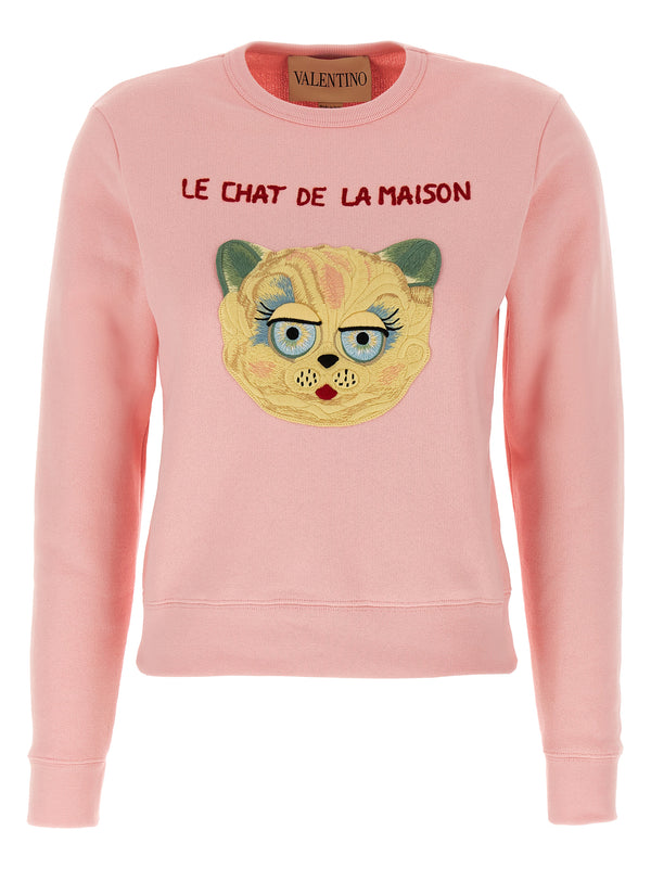 Valentino Garavani 100% Cotton sweatshirt in pink