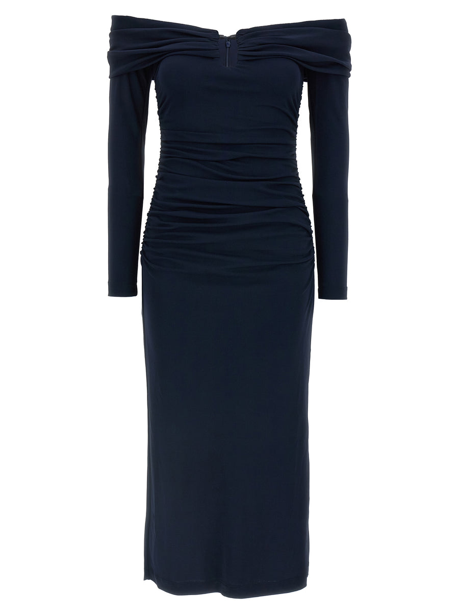 Carolina Herrera 80% acrylic dress in navy