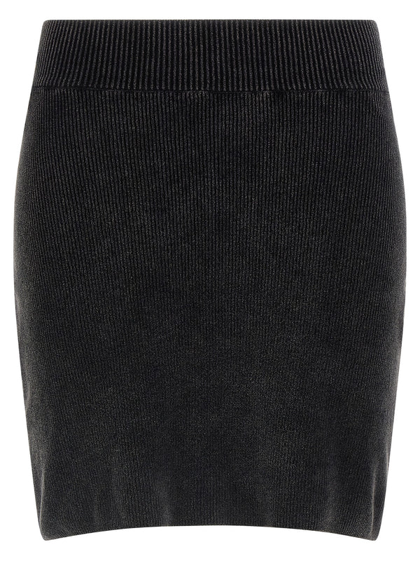 Alexander Wang 79% cotton miniskirt in black