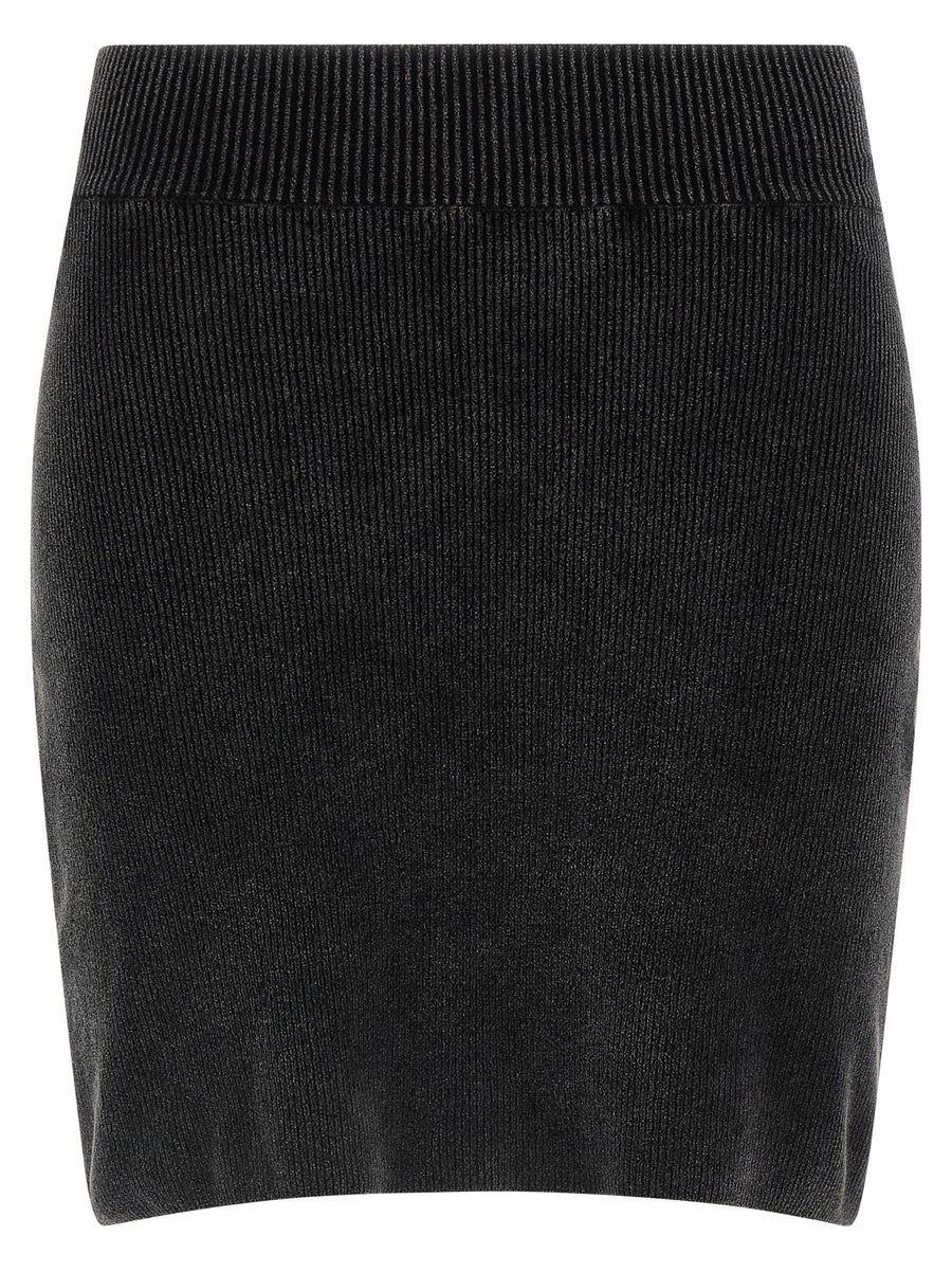 Alexander Wang 79% cotton miniskirt in black