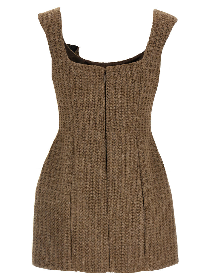 Giuseppe Di Morabito 75% Acrylic dress in brown — view 2