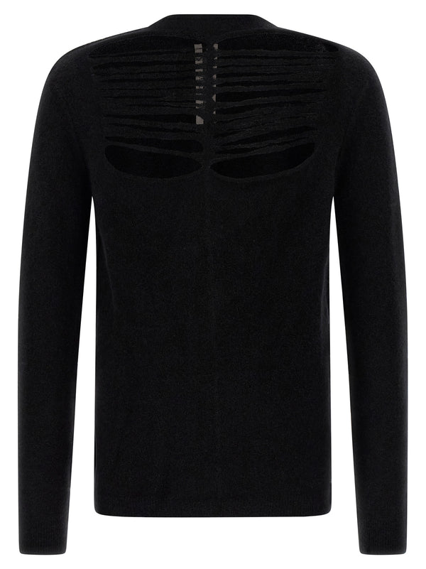 Rick Owens 43% alpaca wool sweater in black
