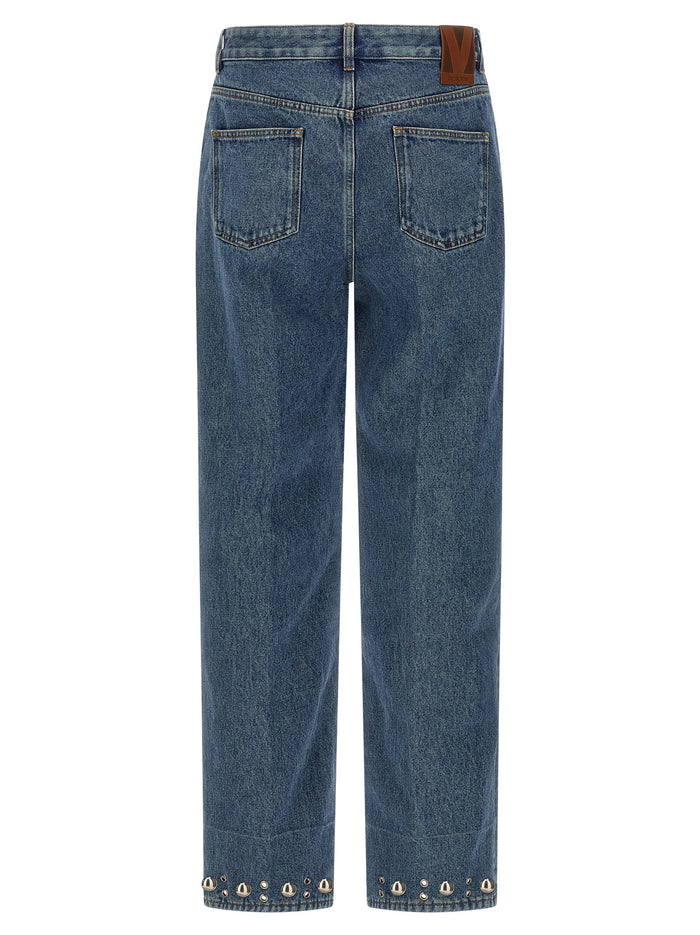 Valentino Garavani 100% cotton jeans in blue — view 2