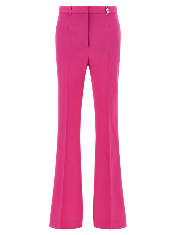 Versace 98% virgin wool trousers in pink