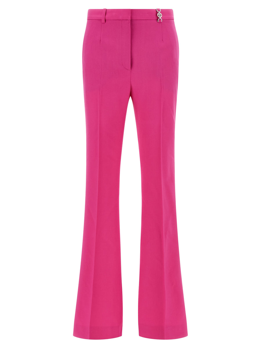 Versace 98% virgin wool trousers in pink