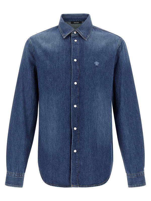 Versace 100% cotton shirt in blue